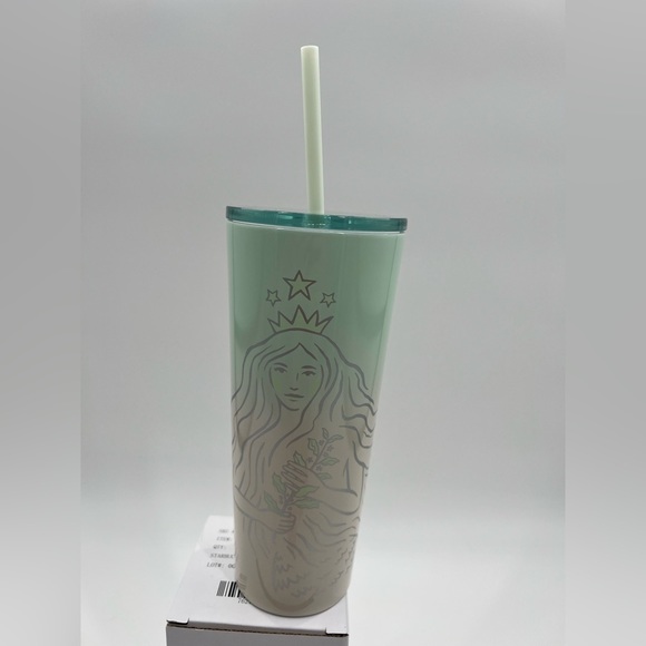 New Starbucks Europe 50th Anniversary Green Siren Limited 16oz Cup Stainless - Picture 2 of 5